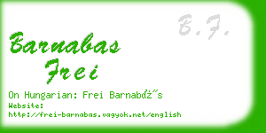 barnabas frei business card